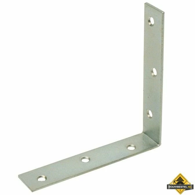 Stoelhoek 100x100 20X2 Electrolytisch Verzinkt - 10 Stuks 3 Stoelhoek 100x100 20X2 Electrolytisch Verzinkt - 10 Stuks