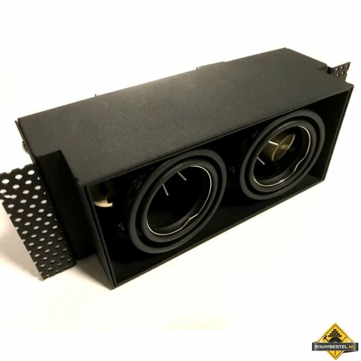 Trimless 2 Voudig Inbouwspot GU10 190x88mm Mat ZWART 3 Trimless 2 Voudig Inbouwspot GU10 190x88mm Mat ZWART