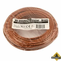 VD-draad 2.5 Mm2 Bruin - 20 Meter (INFORMEER NAAR DE LEVERTIJD)