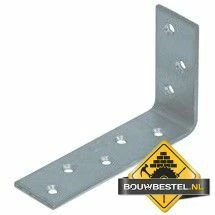Versterkingshoek 130X80mm 36X4 Sendzimir Verzinkt - Per Stuk 3 Versterkingshoek 130X80mm 36X4 Sendzimir Verzinkt - Per Stuk