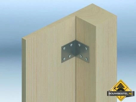 Versterkingshoek 60X40mm 115X2.5 Sendzimir Verzinkt - Per Stuk 4 Versterkingshoek 60X40mm 115X2.5 Sendzimir Verzinkt - Per Stuk - Afbeelding 2