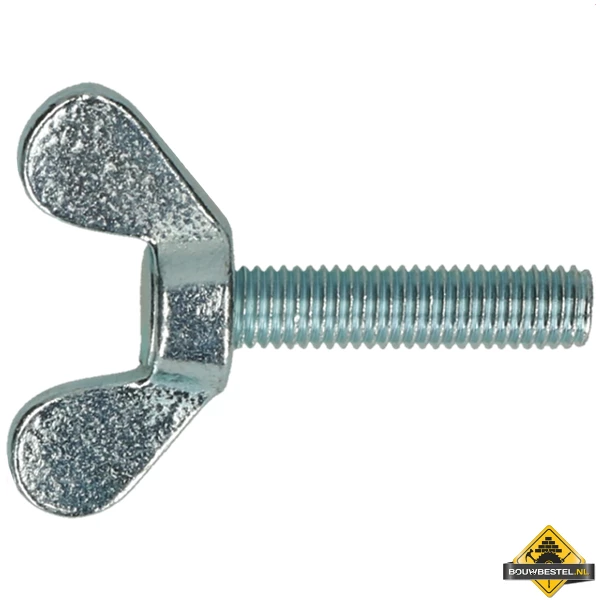 Vleugelschroef DIN 316 M5x16mm Verzinkt | 200 Stuks 3 Vleugelschroef DIN 316 M5x16mm Verzinkt | 200 Stuks