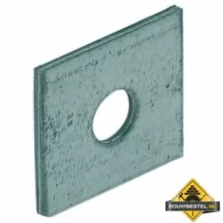 Volgplaat M12 60X60X5mm Sendzimir Verzinkt - Per 10 Stuks