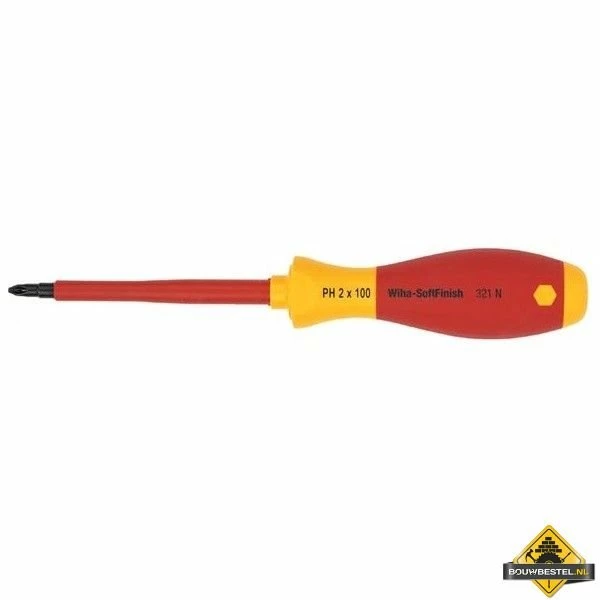 Wiha Phillips Schroevendraaier PH2 X 100mm 3 Wiha Phillips Schroevendraaier PH2 X 100mm