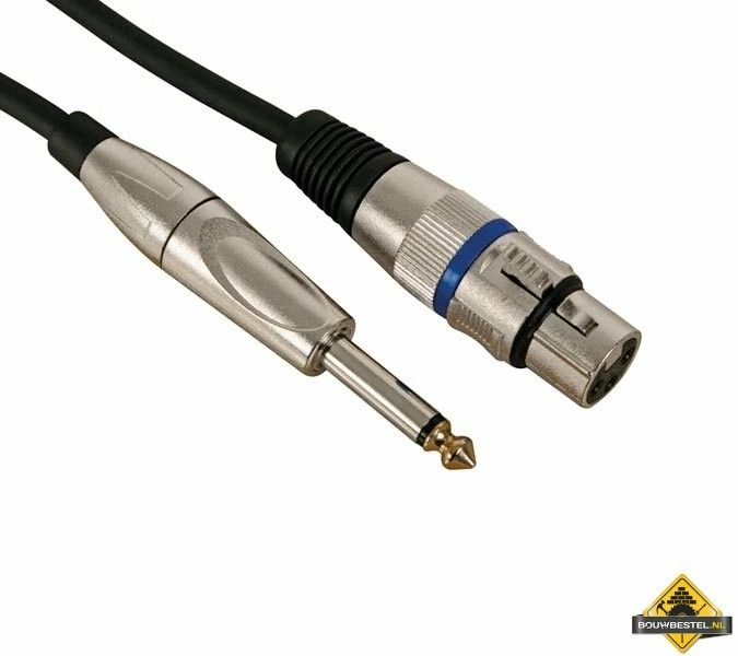 Professionele Xlr Kabel - Xlr Vrouwelijk Naar Monojack 6.35mm Mannelijk (10M) 3 Professionele Xlr Kabel - Xlr Vrouwelijk Naar Monojack 6.35mm Mannelijk (10M)