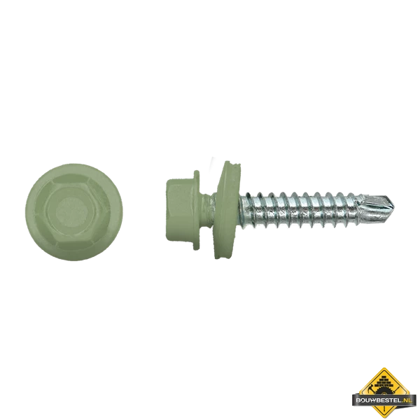 Zelfborende Schroef 4,8x35mm Verzinkt RAL6021 | 100 Stuks 3 Zelfborende Schroef 4,8x35mm Verzinkt RAL6021 | 100 Stuks