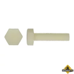 Zeskanttapbout Nylon PA6.6 DIN 933 M10x20mm | 100 Stuks