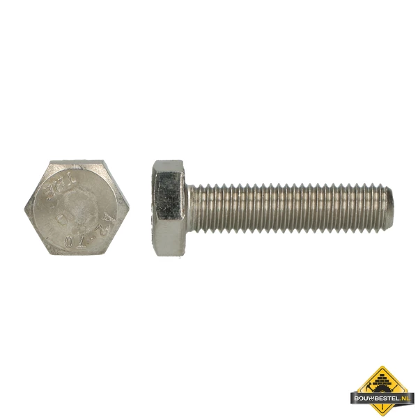 Zeskanttapbout RVS A4 DIN 933 M5x10mm | 200 Stuks 3 Zeskanttapbout RVS A4 DIN 933 M5x10mm | 200 Stuks