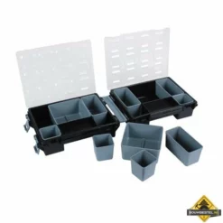 Zwart/grijze Dubbelzijdige Opbergdoos -hulpmiddel Verkoopwinkel zwart grijze dubbelzijdige opbergdoos 195x145x95 mm